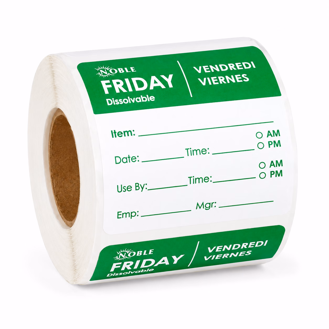 50 x 50mm Dissolvable Friday 250 Labels