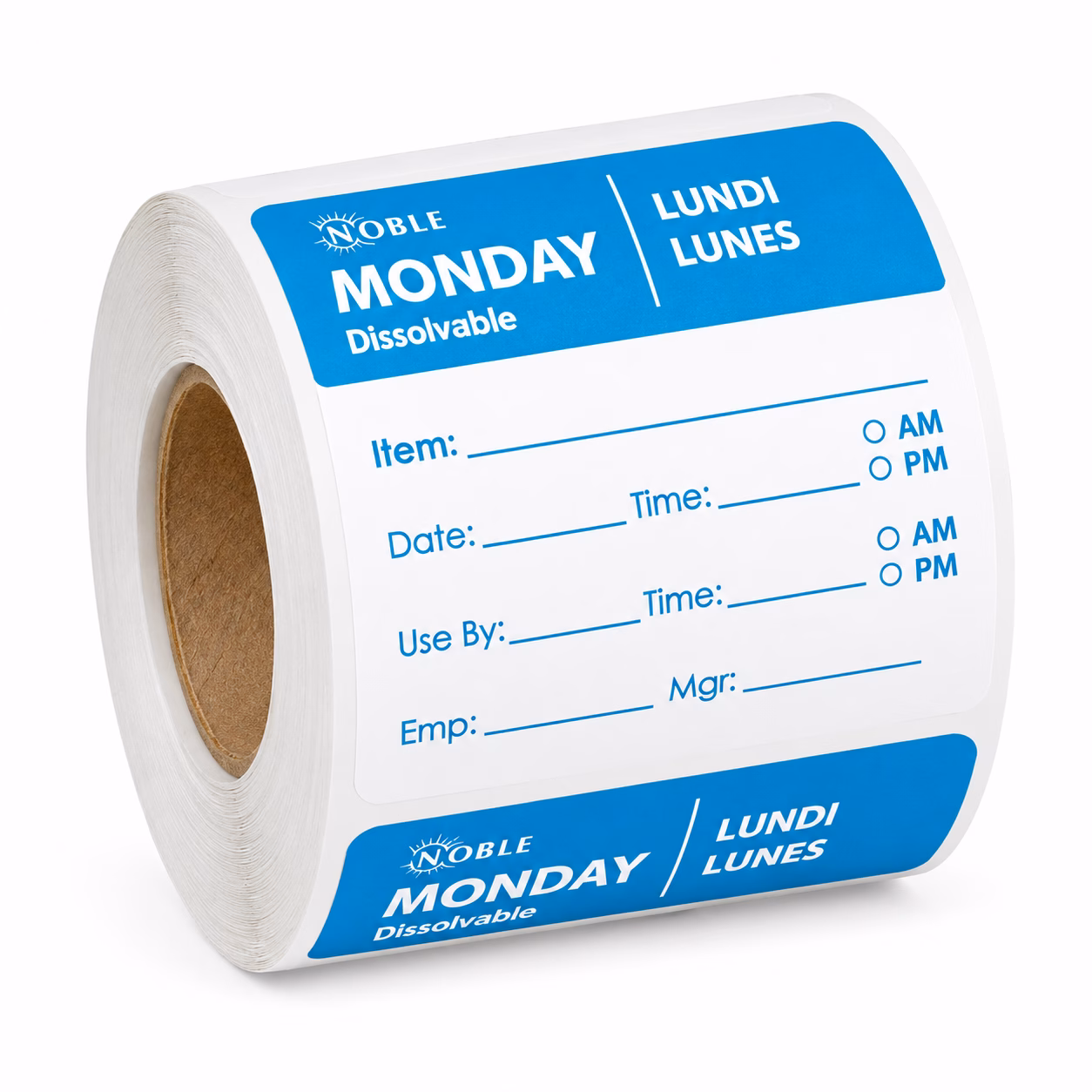 50 x 50mm Dissolvable Monday 250 Labels