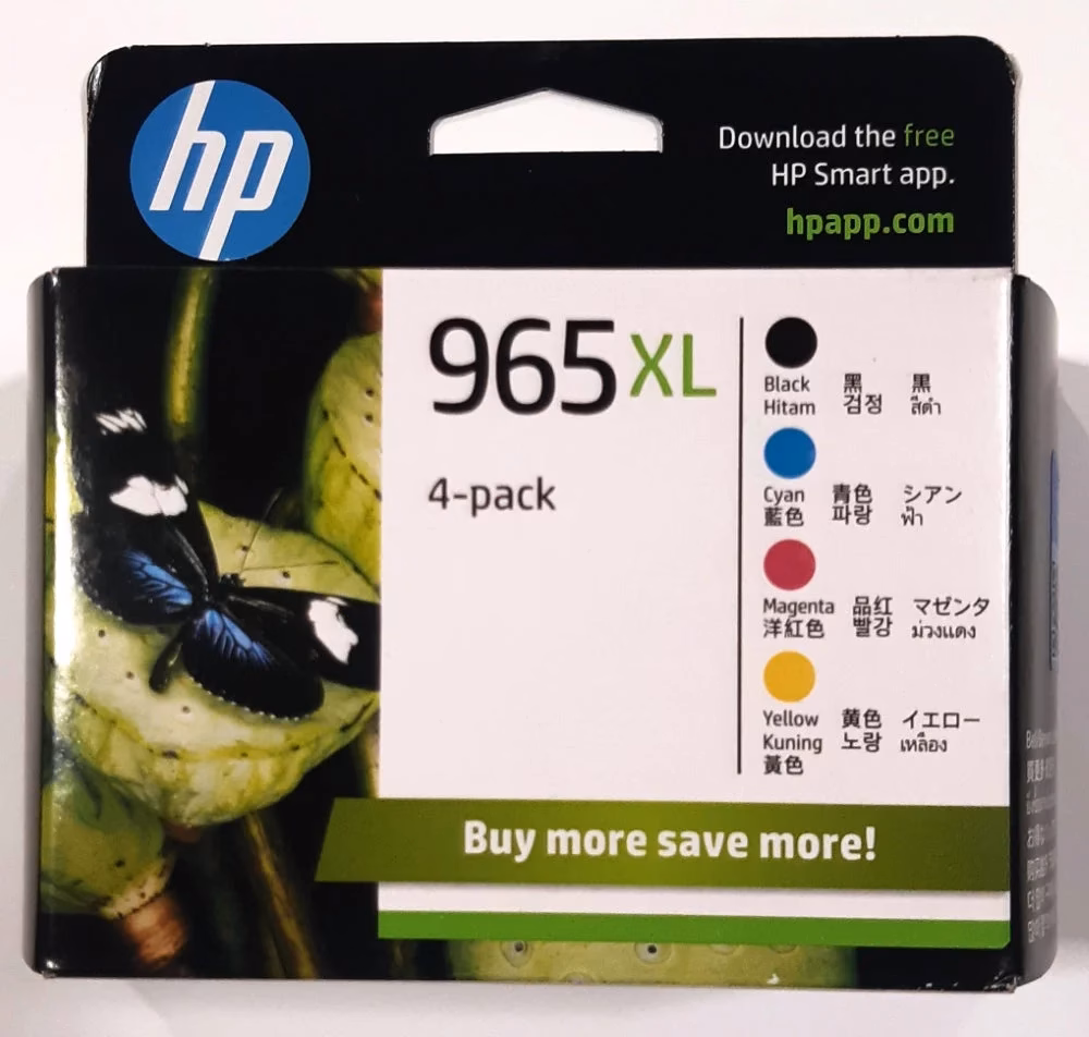 HP 965XL HP Value Pack (4 Original Inks Bk/C/M/Y)