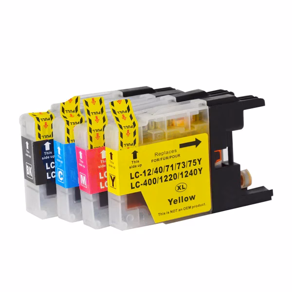 LC73 Compatible Set of 4 foBrother MFCJ430W
Brother MFCJ625DW
Brother MFCJ6510DW
Brother MFCJ6910DW
Brother MFCJ825DWr Brother (Bk/C/M/Y)
Prints 600m pages