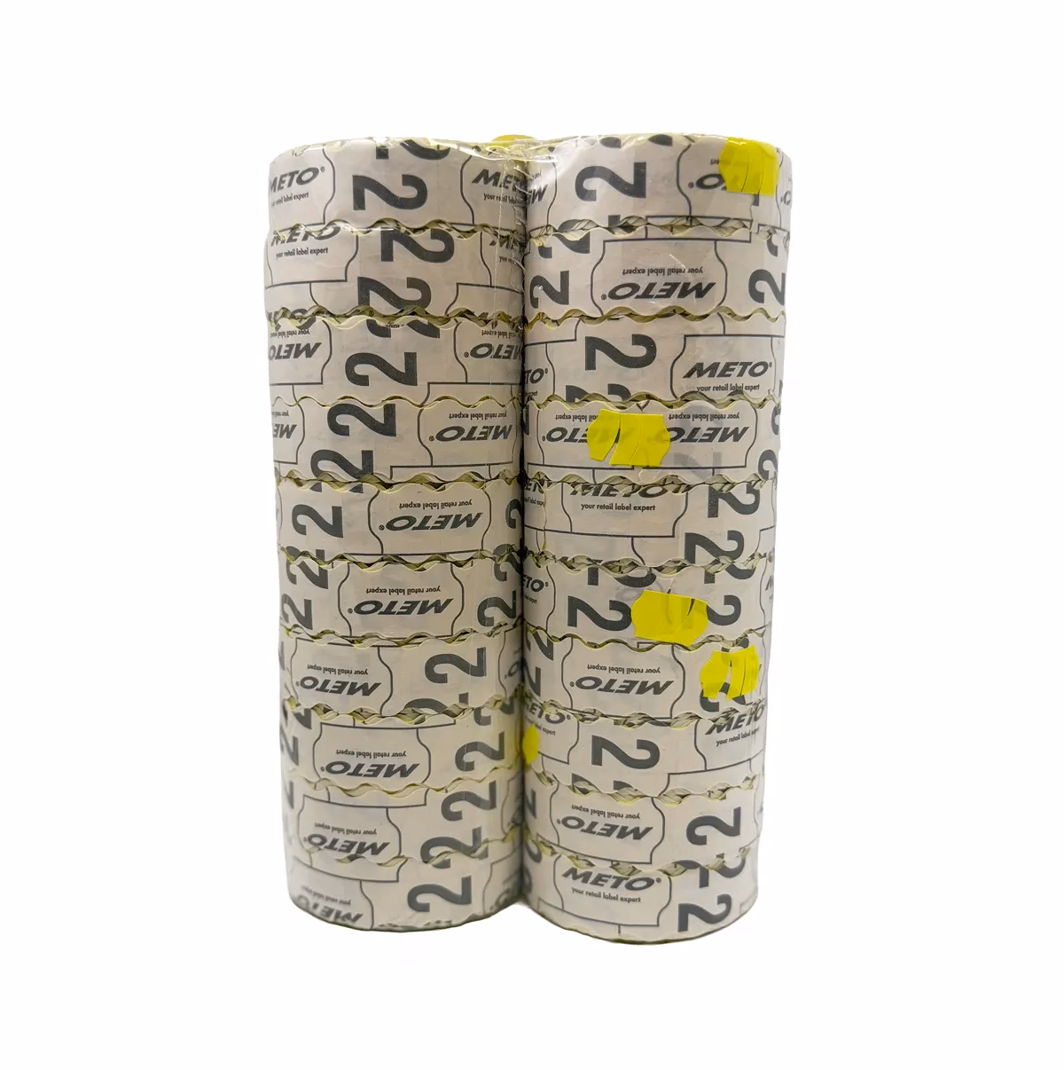 Meto 718 Label 18mm x 11mm Yellow Permanent 1000 labels - 10rolls per pack — image 2