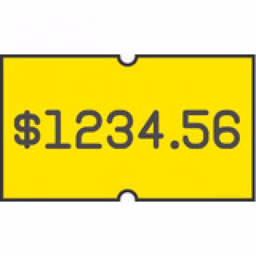 Motex MX5500/Jolly JH8 Label 21mm x 12mm Fluorescent Yellow Permanent 1000 labels - 10 rolls per pack