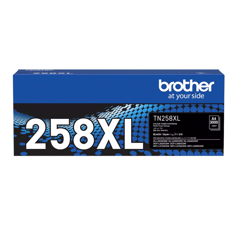 TN258 Brother
High Capacity Toner
Black