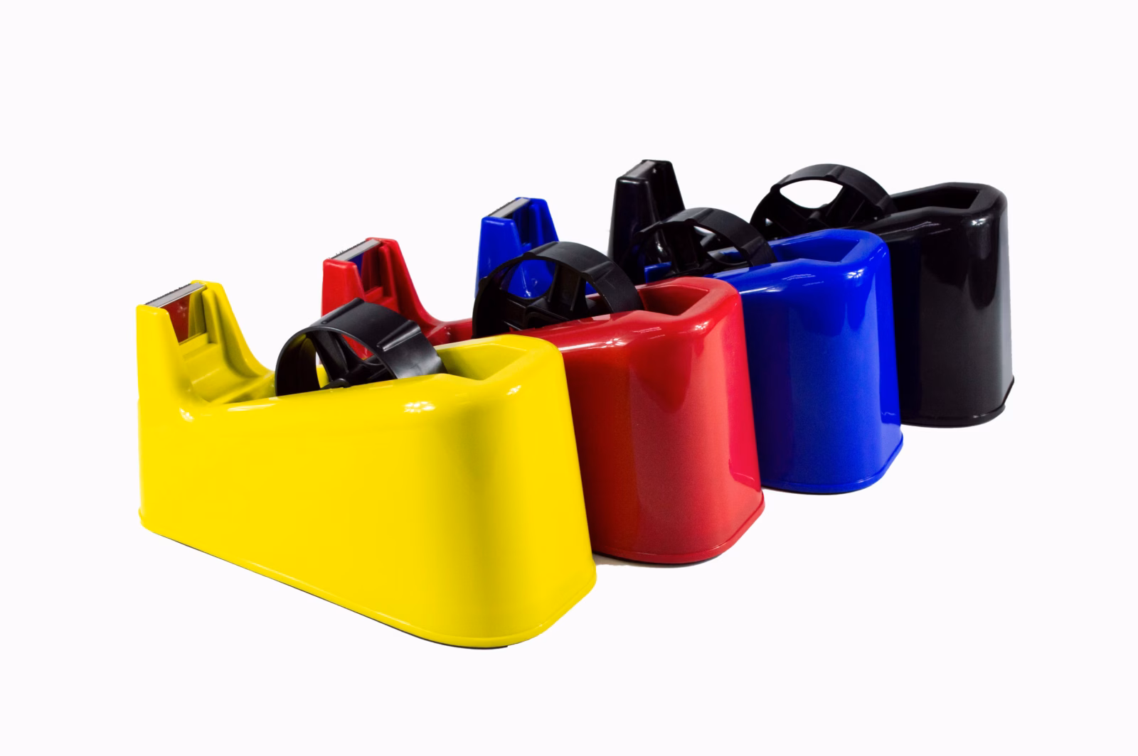 YOSOGO Tape Dispenser Heavy Weight 
Assorted Colours (Black, Blue, Yellow and Red)