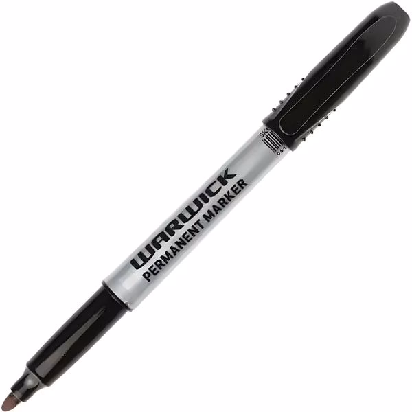 Warwick Permanent Marker Fine Tip - Black